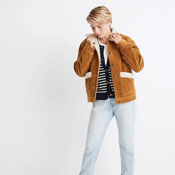 Sherpa-Lined Corduroy Swing Chore Coat in size XXS - Picture 2 of 8